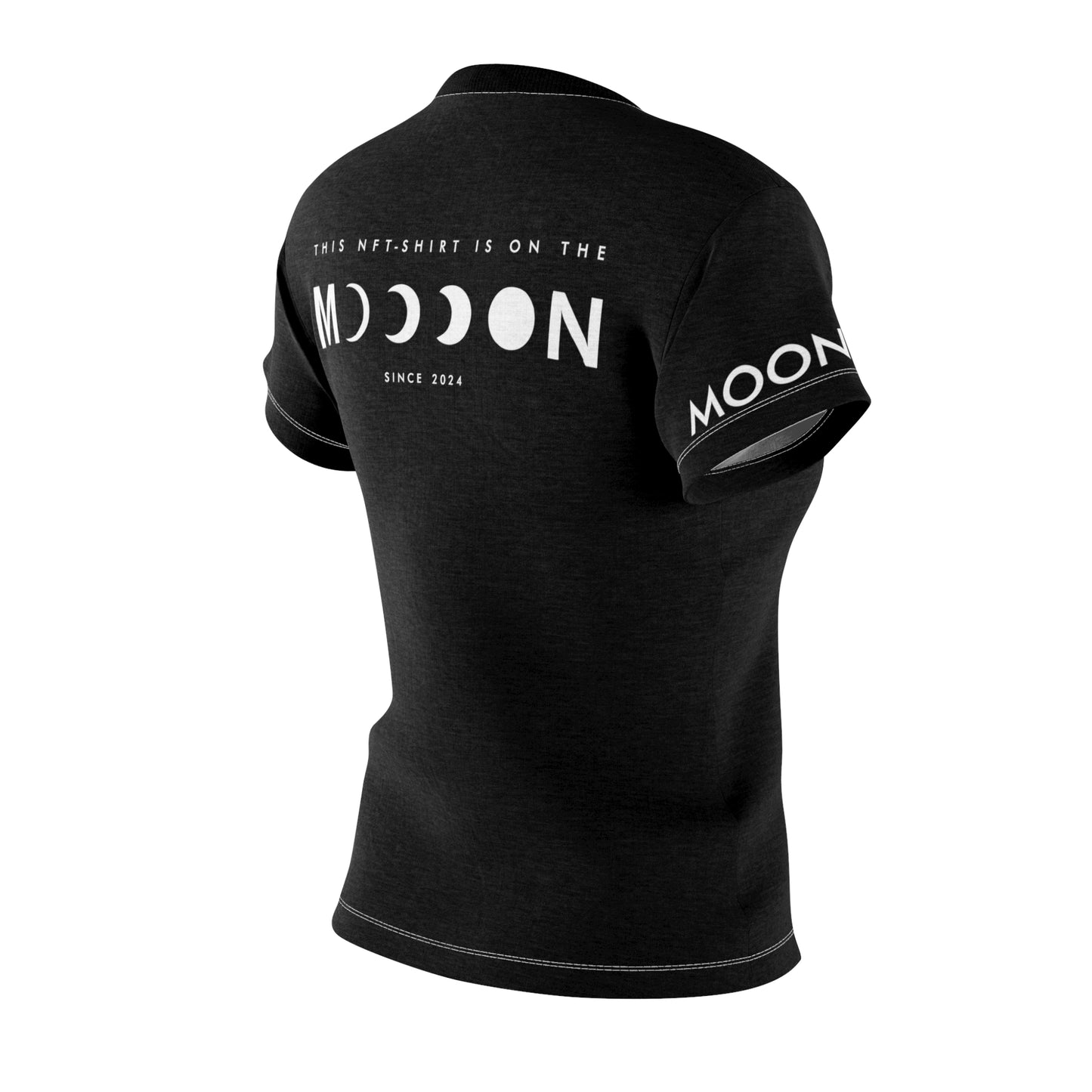 This NFT-Shirt is on the Moon BLACK Short Sleeve Sublimation Dye