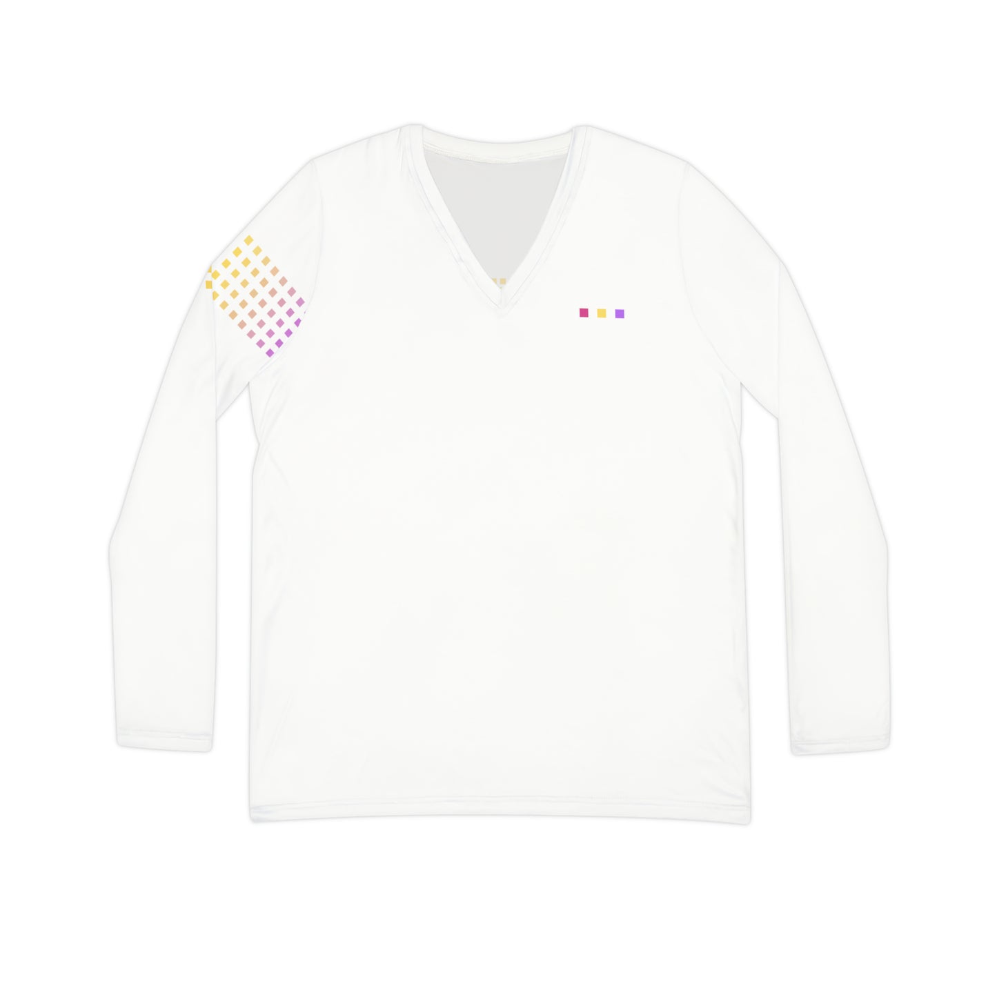 Women's Long Sleeve V-neck Shirt (AOP) Sublimation Dye