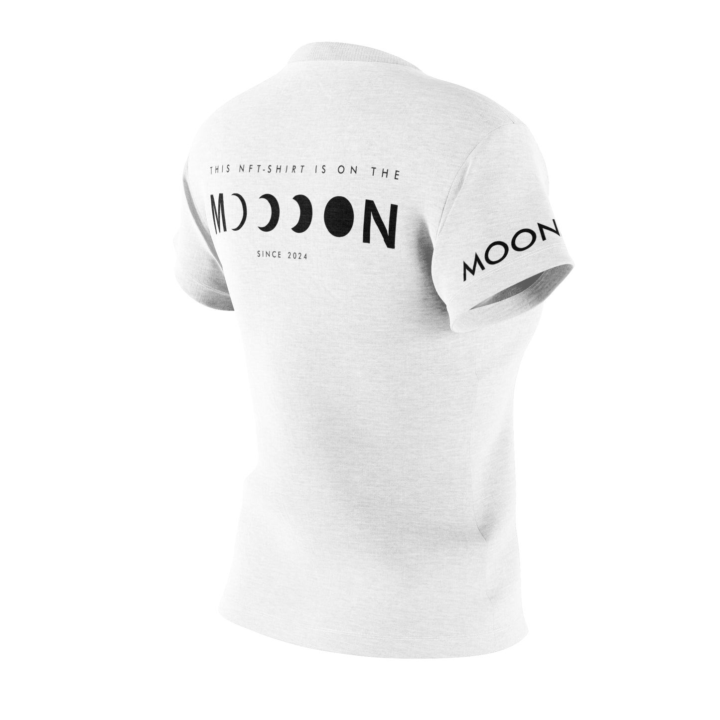 This NFT-Shirt is on the Moon WHITE Short Sleeve Sublimation Dye